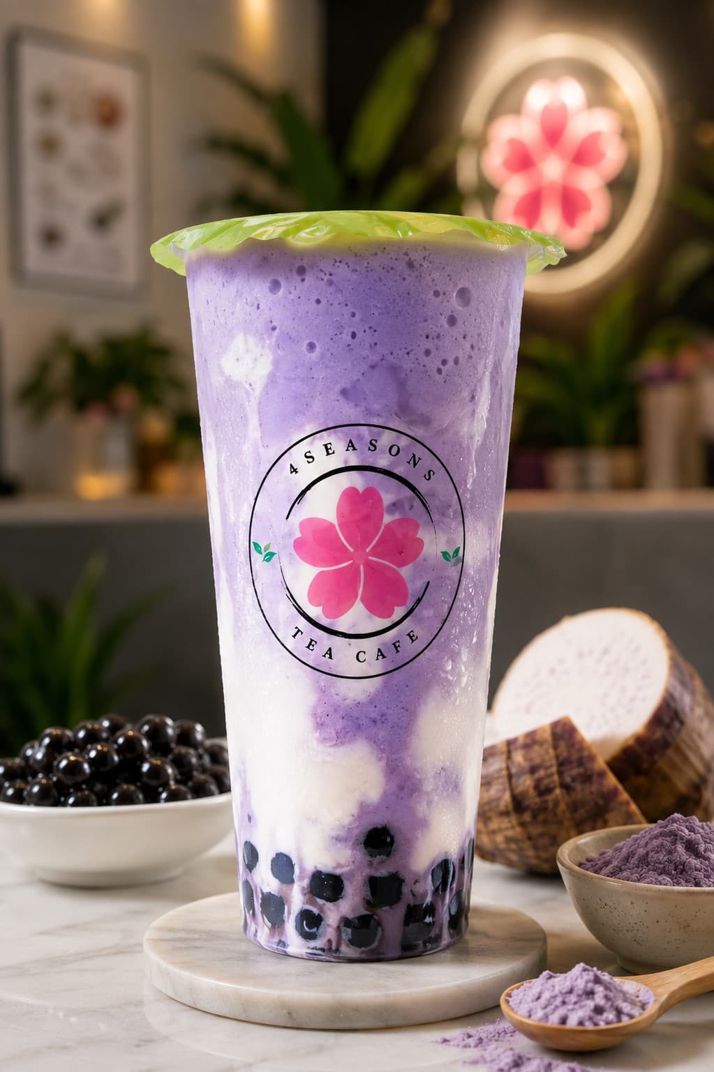 Taro Silk synthetic menu presentation
